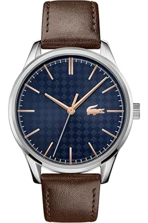 Lacoste Zegarki męskie analogowe kwarcowe 32012697, brązowy, One Size, pasek