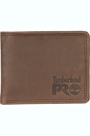Timberland Męski wąski skórzany portfel RFID z okienkiem na identyfikator z tyłu, rozmiar uniwersalny
