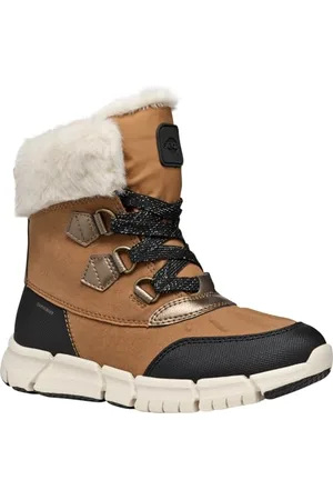 Geox J FLEXYPER Girl B AB Snow Boot, Whisky/Black, 10 UK Child, , 10 UK Child