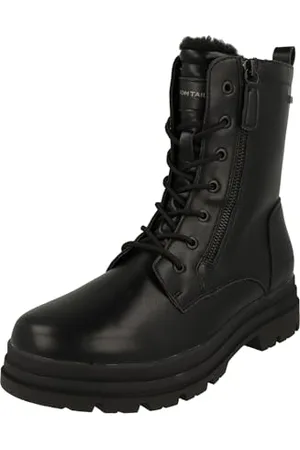 TOM TAILOR Damskie sztyblety 8490030003, czarne, rozmiar 38 EU, , 38 EU