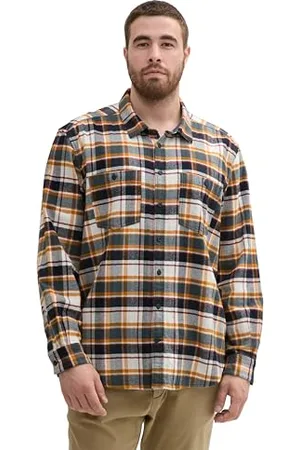 TOM TAILOR Męska koszula Plussize Comfort Fit w kratkę, , 4XL Duże rozmiary