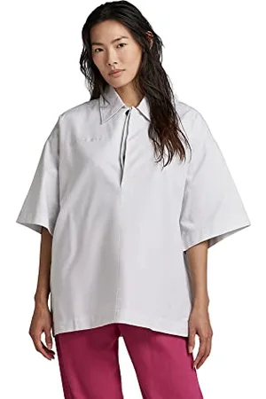 G-Star RAW Damska koszula oversize oversize, wielokolorowa (Oyster Mushroom/White Oxford 7665-D877), L, , L