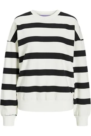 JACK & JONES Jxella RLX Stripe Ls Crew SWT Sn, , XL