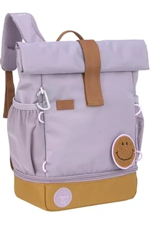 LÄSSIG LÄSSIG Plecak do przedszkola, plecak dziecięcy, zwijany top z paskiem piersiowym, wodoodporny, 11 litrów/mini Rolltop Backpack Lilac, , Nowoczesny