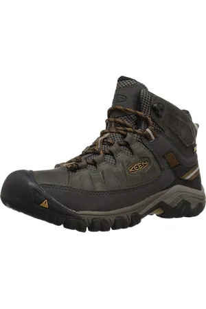 Keen Męskie wodoodporne buty trekkingowe Targhee 3 Mid, Czarny oliwkowy złoty brąz, 46 EU