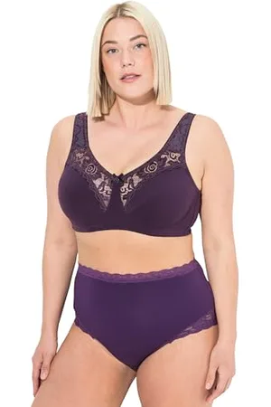 Ulla Popken Damski duży rozmiar, duże rozmiary, plus size, biustonosz odciążający, koronka, bez fiszbin, miseczka C-E, , 95C