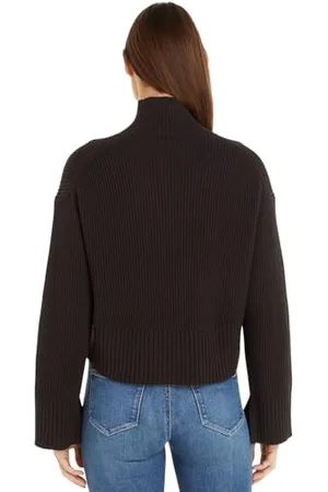 Calvin Klein Jeans Pulowery damskie z etykietą grube, , L