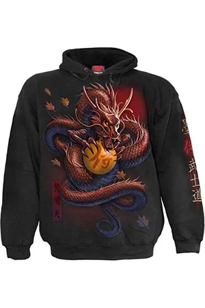 Spiral Samurai Męska Bluza z kapturem zwykły , , S