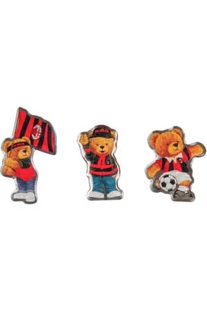 AC Milan 3-częściowy zestaw przypinek, oficjalny produkt, Metal, Bez kamienia szlachetnego