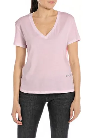 Replay Damska koszulka oversize, krótki rękaw, kolekcja Pure Logo, , M