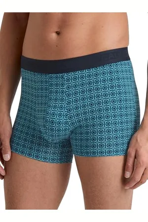 Calida Grafic Cotton bokserki męskie, ze 100% bawełny Supima, z elastycznym ściągaczem, , 46-48