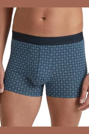Calida Grafic Cotton bokserki męskie, ze 100% bawełny Supima, z elastycznym ściągaczem, , 46-48