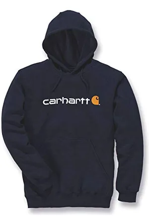 Carhartt Męska, luźna bluza z grafiką z logo średniej wagi, Nowy granat, M