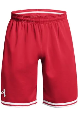 Under Armour Męskie spodenki sportowe o obwodzie 25 cm, Czerwony/biały, XS