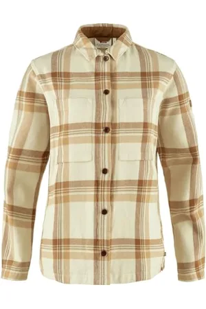 Fjällräven 86986-113-196 Singi Flanelowy Overshirt W Damski Chalk White Dune Beżowy Rozmiar XL, , XL