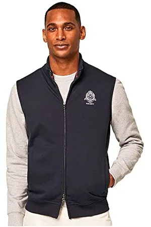 Hackett Męska kamizelka Heritage FZ bluza z kapturem, granatowa, S, , S