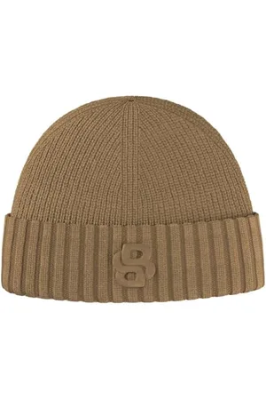 HUGO BOSS Męska czapka Edo_Hat Beanie, średni beż