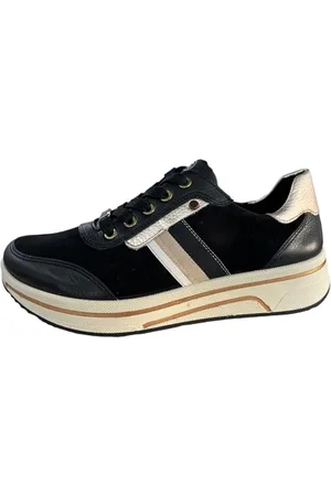 ARA Sapporo damskie sneakersy, czarne, piaskowe, 35 EU szerokie, , 35 EU Weit