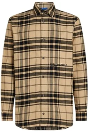 Karl Lagerfeld KJ Regular Check Shirt, Safari/Black, L