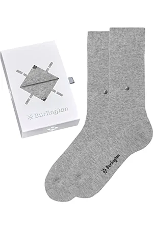 Burlington Mężczyźni Skarpety Basic Uni Gift Box M So Bawełna jednokolorowe 2 Pak, , 40-46