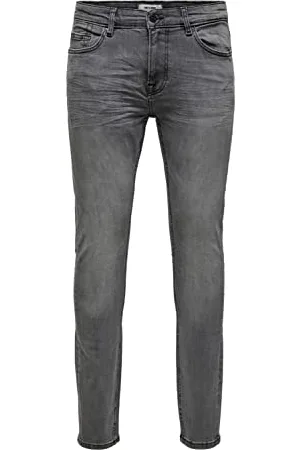 Only & Sons Mężczyźni Onswarp Grey Dcc Jeansy, Szary, 31