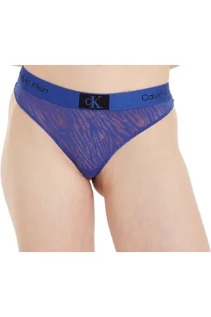 Calvin Klein Nowoczesne stringi stringowe, niebieskie, XS damskie, , XS