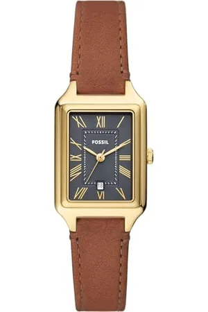 Fossil Raquel Damski Zegarek z Mechanizmem Kwarcowym I Trzema Wskazówkami Oraz Datownikiem, Koperta 23 mm ze Skórzanym Paskiem Litehide Es5303