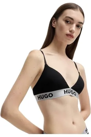 HUGO BOSS Damskie trójkątne sportowe logo, czarne 2, S, , S