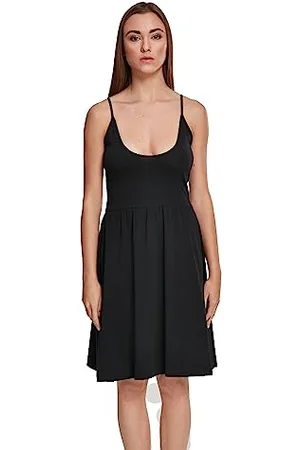 Urban classics Damska sukienka z ramiączkami spaghetti, lekka sukienka letnia, , XS