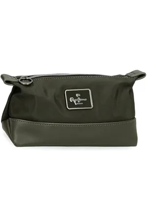 Pepe Jeans Christine kosmetyczka zielona 20,5 x 11,5 x 7,5 cm poliester z akcentami ze sztucznej skóry by Joumma Bags, , Talla única, Kosmetyczka