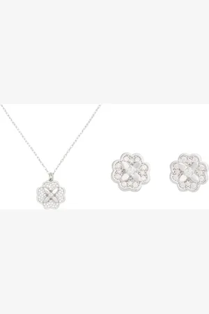 Kate Spade Naszyjnik i wkrętki Heritage Bloom, przezroczysty/srebrny