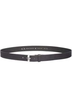 Armani Exchange Męski regulowany pasek ze srebrnymi klamrami, , jeden rozmiar
