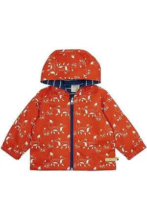 loud + proud Unisex kurtka dziecięca, wodoodporna, watowana, certyfikat GOTS Anorak, terakota, 98/104, , 98-104