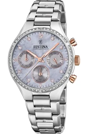 Festina Damski chronograf zegarek kwarcowy z bransoletką ze stali szlachetnej F20401/3