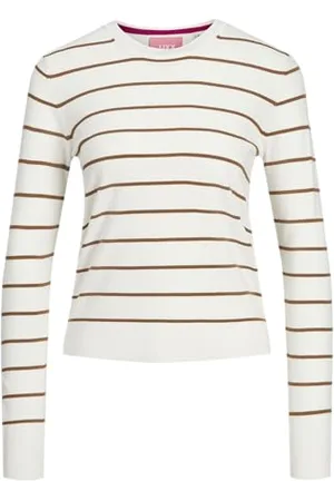 JACK & JONES JXCARA Comfy Stripe Crew Neck Knit SN, , S
