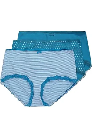 Ulla Popken Damskie duże rozmiary duże rozmiary plus size hipsterski, 3-pak, paski/kropki/uniwersalne, , 50-52