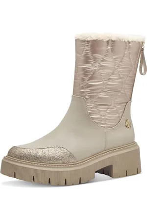 Marco Tozzi By Guido Maria Kretschmer Damskie botki Zip+Slip 2-86400-43 Modne kozaki, taupe MET.Comb, 37 EU, , 37 EU