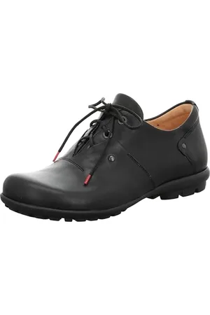 Think! Herren KONG chromfrei gegerbte nachhaltige Halbschuhe, SCHWARZ 0000