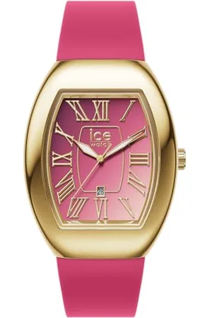 Ice-Watch ICE boliday Dome Metal Pink gold - Damski złoty zegarek z silikonowym paskiem - 024050 (Mały)