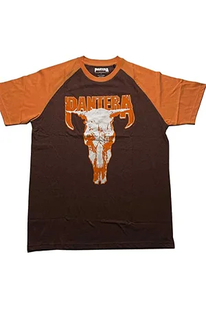Pantera Koszulka Skull Band Logo Oficjalna Unisex Raglan Brown, , L