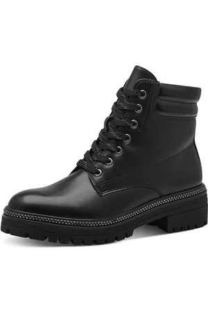 Marco Tozzi Damskie ciepłe buty sznurowane 2-26278-43 modne kozaki, Black Comb, 42 EU, , 42 EU