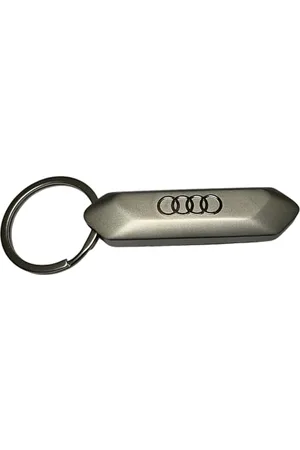 Audi 3182100400 breloczek do kluczy pierścienie logo stal szlachetna smycz na klucze kółko na klucze, srebrny