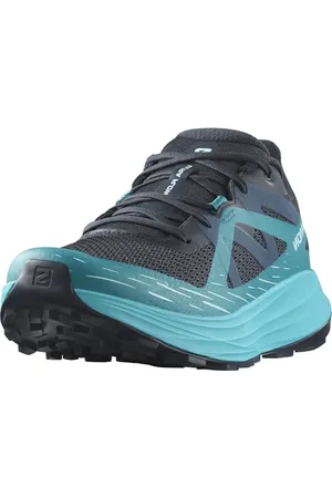 Salomon Ultra Flow męskie buty do biegania, Instant Comfort, Road to Trail Cushioning, and Mixed Terrain Ready, Carbon, 12,5, Carbon Tahitian Tide Deep Dive, 48 EU