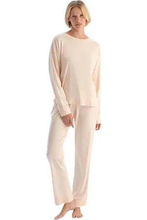 Dagi Damski Boat Neck Lace Detailed Combed Modal Pajama Set, M, , M