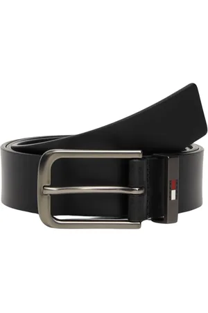 Tommy Hilfiger Męski TJM podwyższona flaga skórzany 3,5 stały pasek, , 80, , 80
