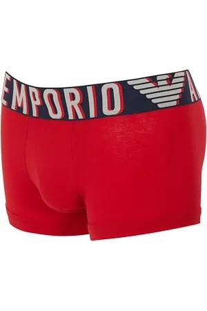 Emporio Armani Męskie bokserki ze stretchu i bawełny Megalogo, , XL