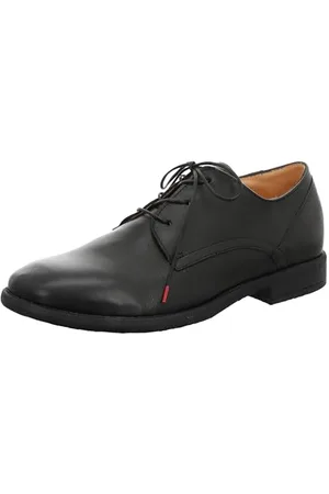 Think! Herren CIVITA chromfrei gegerbte nachhaltige Halbschuhe, SCHWARZ 0010