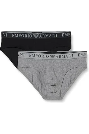 Emporio Armani Męskie rozciągliwe bawełniane Endurance 2-pak majtek, morskie/cielisty pasek, XL, , XL