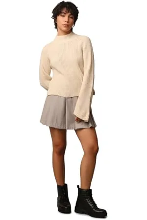 JDY JUSTY Tine L/S HN Slit Pull KNT Birch, , S