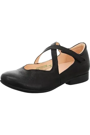 Think! Damen GUAD2 chromfrei gegerbte nachhaltige Halbschuhe, SCHWARZ 0000